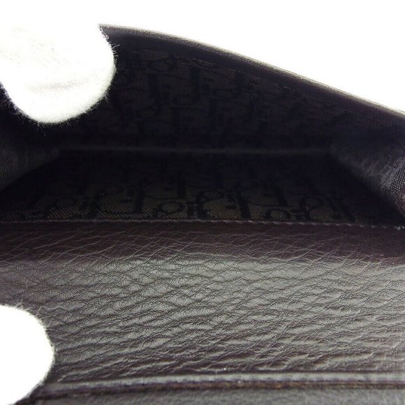 DIOR Card Case CD Plate Leather Auth Used T19427 - Picture 7 of 8